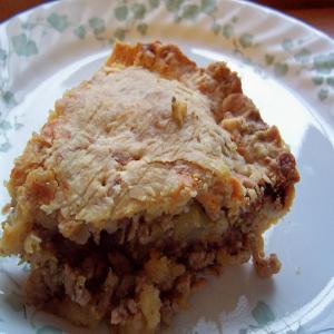 Sausage and Apple Pie in a Cheddar Crust image
