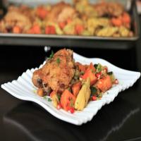 Moroccan Chicken Thigh Sheet Pan Dinner_image