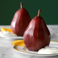 Poached Pears with Orange Cream image