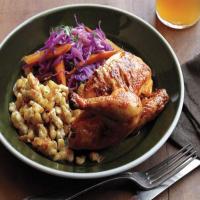 Roasted Cornish Game Hens With Pumpkin Seed Pesto image