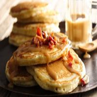 Bacon Pancakes with Maple-Peanut Butter Syrup_image
