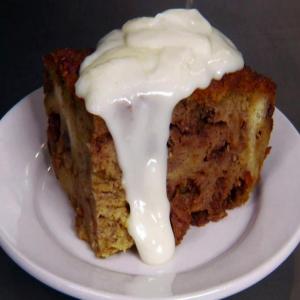 Pumpkin Bread Pudding with Rum Sauce_image