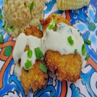 Crispy Chicken Croquettes with Garlic Butter Sauce image