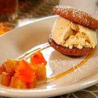 Butterscotch Ice Cream Sandwiches with Molasses Cookies and Caramelized Pineapple_image