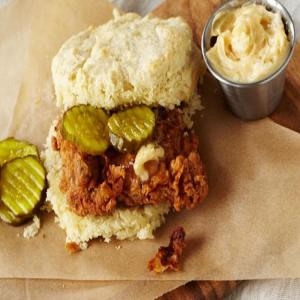 Fried Chicken, Honey Butter, and Biscuit Sandwiches Recipe_image