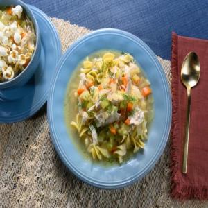Simple Chicken Soup with Noodles or Rice image
