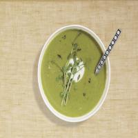 Green Pea Soup with Tarragon and Pea Sprouts image