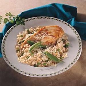 Parmesan Chicken and Rice with Peas_image