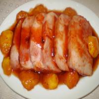 Barbecued Ham and Peaches_image