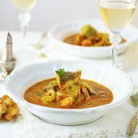 Fish stew with roast garlic & saffron image
