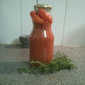 Red Hot Homemade Ghost Chile Hot Sauce_image