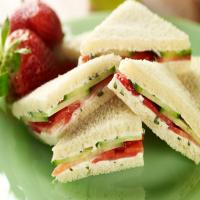 Strawberry & Basil Tea Sandwiches with Devonshire Cream Recipe - (4.5/5)_image