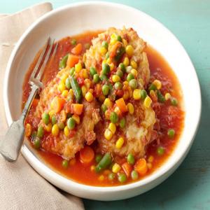 Ham & Cheese Rice Cakes with Tomato-Vegetable Sauce_image