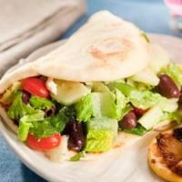 Greek Salad Sandwich with Creamy Lemon Dressing image
