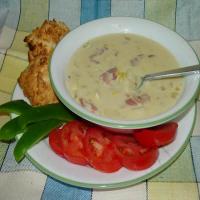Pam's Cheesy Pancetta and Corn Chowder for 2_image