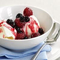 Warm berry compote image