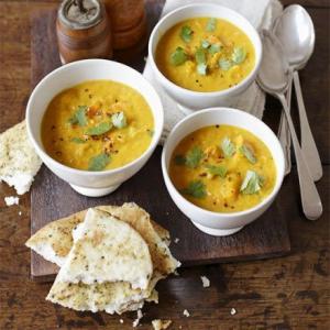 Vegan curried squash, lentil & coconut soup_image