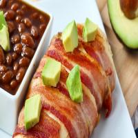 Bacon Wrapped Chicken Breast Stuffed with Avocado and Cheddar_image