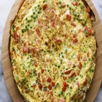 Frittata with Red Peppers & Peas image