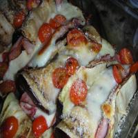 Easy Eggplant, Mozzarella & Ham Wraps_image