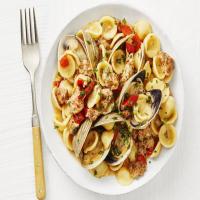Orecchiette with Clams, Sausage and Peppers image