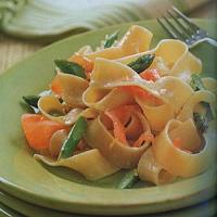 Pappardelle in Lemon Cream Sauce with Asparagus and Smoked Salmon image