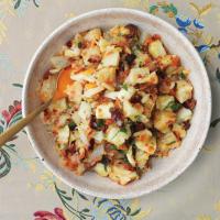 Mashed Root Vegetables with Bacon Vinaigrette_image