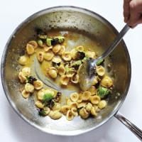 Orecchiette Carbonara with Charred Brussels Sprouts image