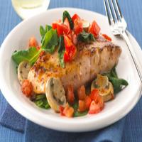 Baked Salmon with Tomatoes, Spinach & Mushrooms Recipe - (4.5/5) image