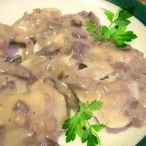 Polish Pierogies with Cabbage and Mushroom Sauce_image