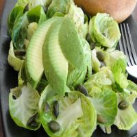 Brussels Sprout Salad With Avocado & Pumpkin Seeds_image