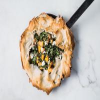 Skillet Phyllo Pie with Butternut Squash, Kale, and Goat Cheese_image