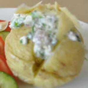 Jacket Potatoes W/Herbed Cottage Cheese (Diabetic Friendly) image