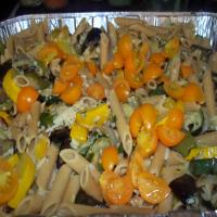 Penne With Eggplant, Zucchini, and Yellow Squash image