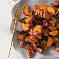 Pan-Roasted Sweet Potatoes with Dried Cherries & Pecans_image