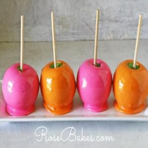 How to Make Hot Pink Candy Apples (or Any Color!!) - Rose Bakes_image