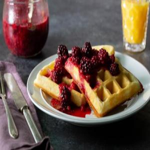Swedish Waffles with Berry Compote image