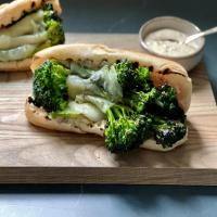 Broccolini and Provolone Grinders with Hot Pepper Mayo_image