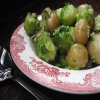 Parmesan Brussels Sprouts With New Potatoes image
