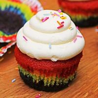 Rainbow cupcakes image