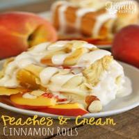 Peaches & Cream Cinnamon Rolls Recipe - (4.4/5) image