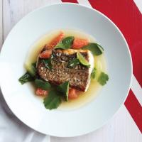 Striped Bass with Lime Broth image