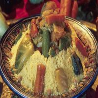 Moroccan Couscous With Meat and Seven Vegetables_image
