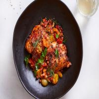 Sheet-Pan Chicken With Jammy Tomatoes and Pancetta image