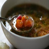 Beautiful Soup (Vegetable Soup With Beets, Dill and Orange Zest) image