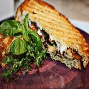 Grilled Wild Mushroom and Brie Cheese Sandwich_image