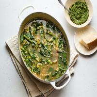 Spring Minestrone With Kale and Pasta image