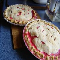 Rhubarb-Raspberry-Apple Pie image