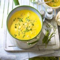 Creamy curried carrot & butter bean soup image