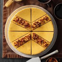 White Chocolate Pumpkin Cheesecake with Almond Topping image